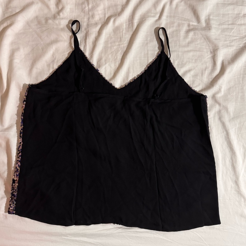 NWT Cato Black and Silver Sparkle Camisole - Picture 4 of 7